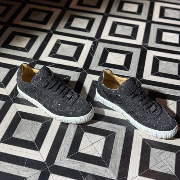 🔥 PHILIPP PLEIN Black Glitter Skull Sneakers‎ 🔥 - Picture 5 of 10